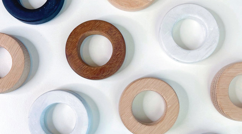 Wooden Ring Stands for Crystals - The Mineral Maven